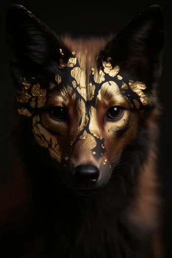 Gilded Chiaroscuro Impasto style AI image example 3