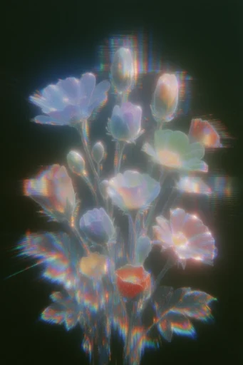 Spectral Analog Glitch style reference image — high contrast dark background
