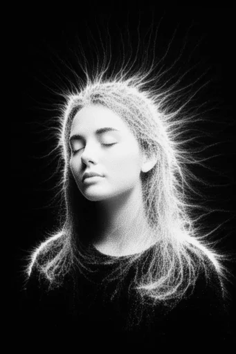 Electric Noir Resonance style reference image — Kirlian photography style