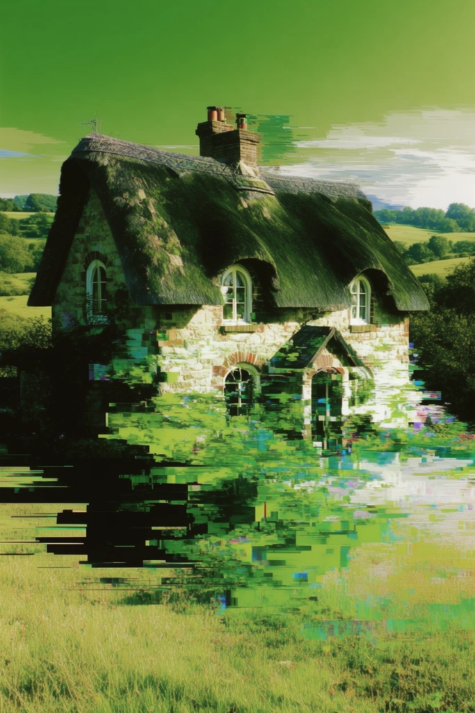 Digital Decay Surrealism style AI image example 2