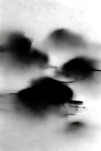 Spectral Monochrome Etherealism style reference image — heavy motion blur