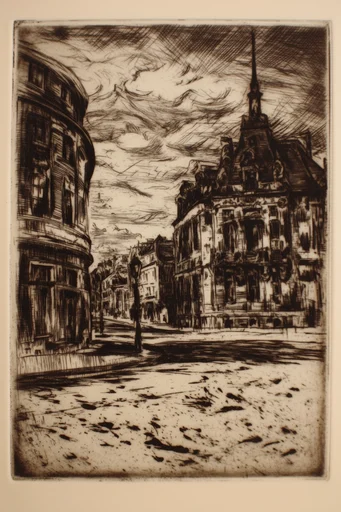 Classical Intaglio Monochromatism style reference image — intaglio engraving