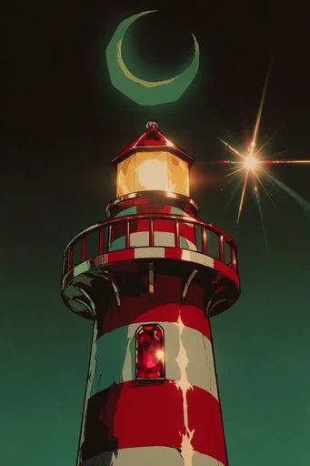 Cinematic Retro Noir style reference image — star lens flare