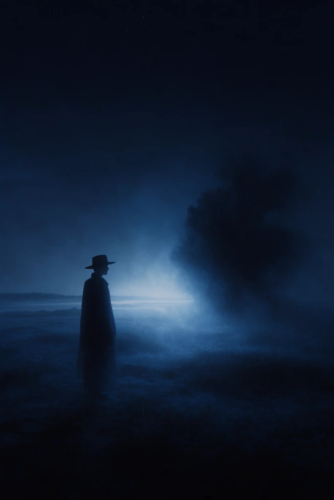 Cinematic Nocturnal Minimalism style AI image example 2