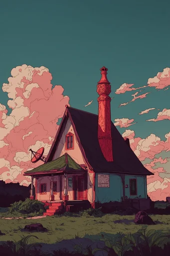 Retro Graphic Cel-Shaded style AI image example 4