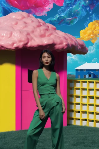 Surrealist Graphic Pop style AI image example 2