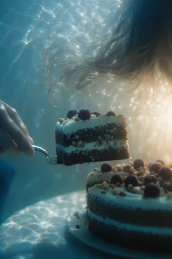 Ethereal Aquatic Melancholia style reference image — surreal melancholic mood