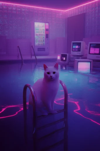 Liminal Analog Glitch style reference image — low-fidelity 3D render