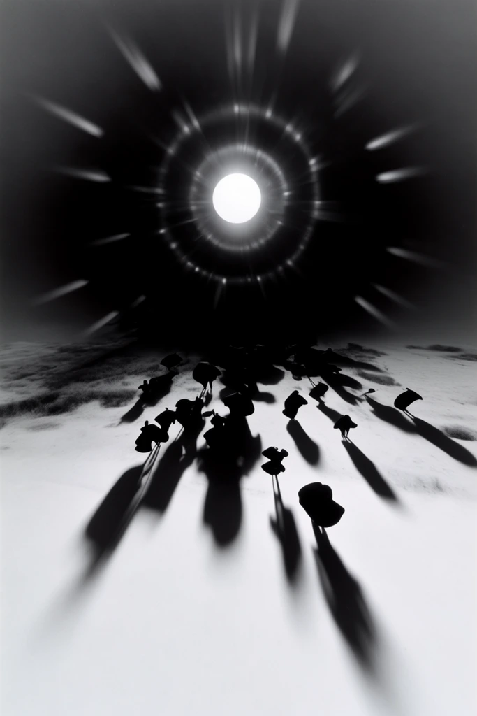 Cinematic Monochrome Noir style AI image example 2