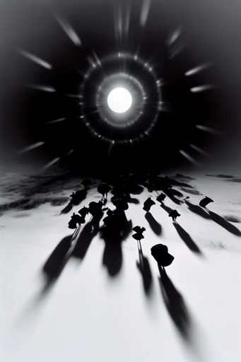 Cinematic Monochrome Noir style AI image example 2