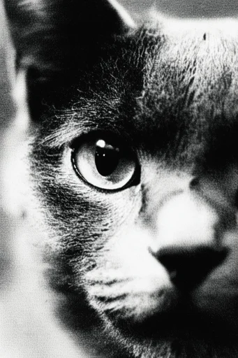 Gritty Monochromatic Noir style reference image — glitch art