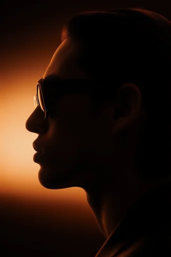 Amber Minimalist Noir style reference image — soft diffused contours