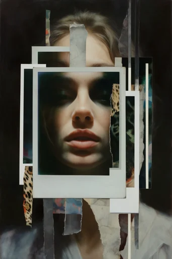 Fragmented Analog Surrealism style reference image — chiaroscuro lighting