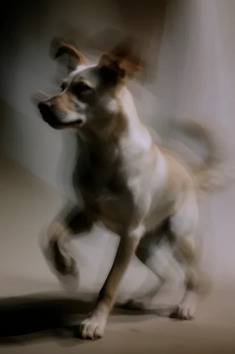 Ethereal Kinetic Minimalism style reference image — fleeting movement