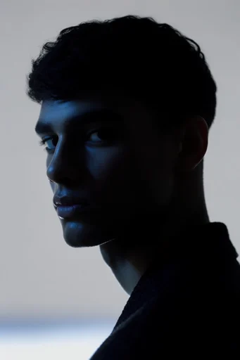 Cobalt Chiaroscuro Minimalism style reference image — tactile skin texture