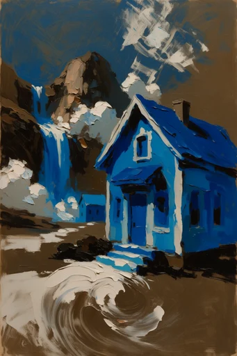 Tactile Impasto Expressionism style reference image — high-contrast lighting