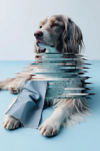 Minimalist Glitch Synthesis style reference image — neutral color palette
