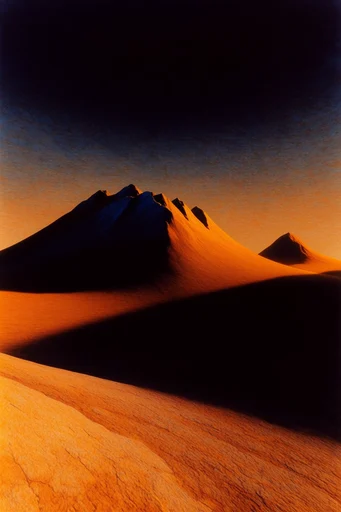 Nocturnal Liminal Surrealism style reference image — chiaroscuro lighting
