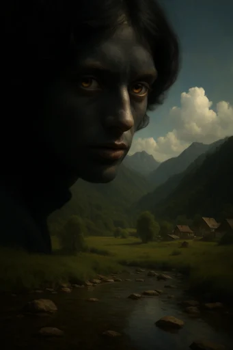 Nocturnal Chiaroscuro Portraits style reference image — chiaroscuro lighting