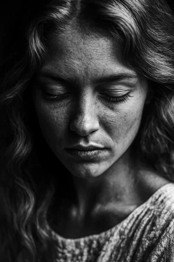 Monochromatic Gothic Chiaroscuro style reference image — ethereal dark gothic
