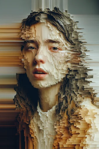 Digital Dissolution Glitch moodboard — generate AI images in this style