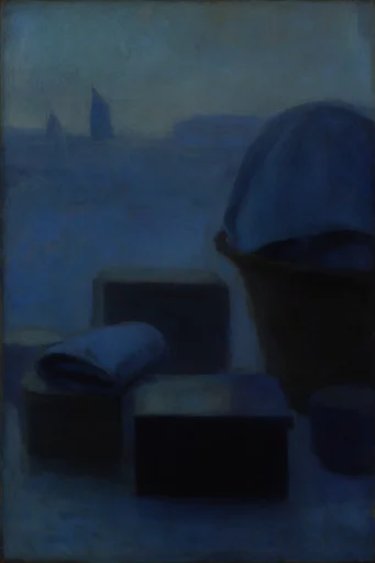 Nocturnal Gothic Tonalism style reference image — chiaroscuro oil painting