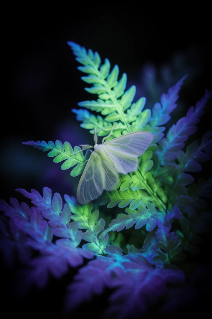 Luminous Nocturnal Botany style AI image example 3