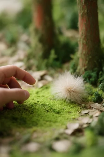 Macro Miniature Worlds style reference image — macro lens