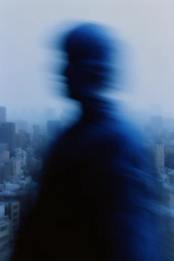 Ethereal Cobalt Nocturne style reference image — monochromatic cobalt blue