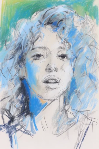 Ethereal Sketch Expressionism style reference image — double exposure
