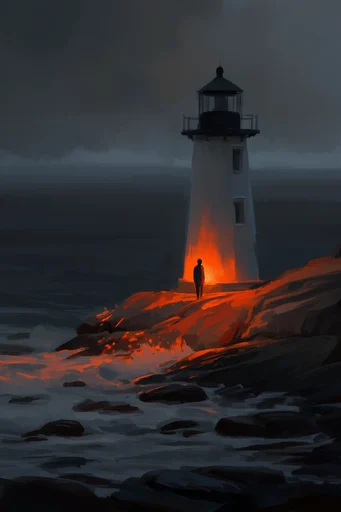 Luminous Chiaroscuro Noir style reference image — high-contrast silhouettes