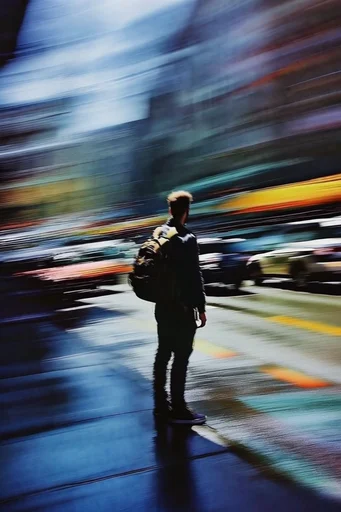 Kinetic Luminous Blur style reference image — long exposure motion blur