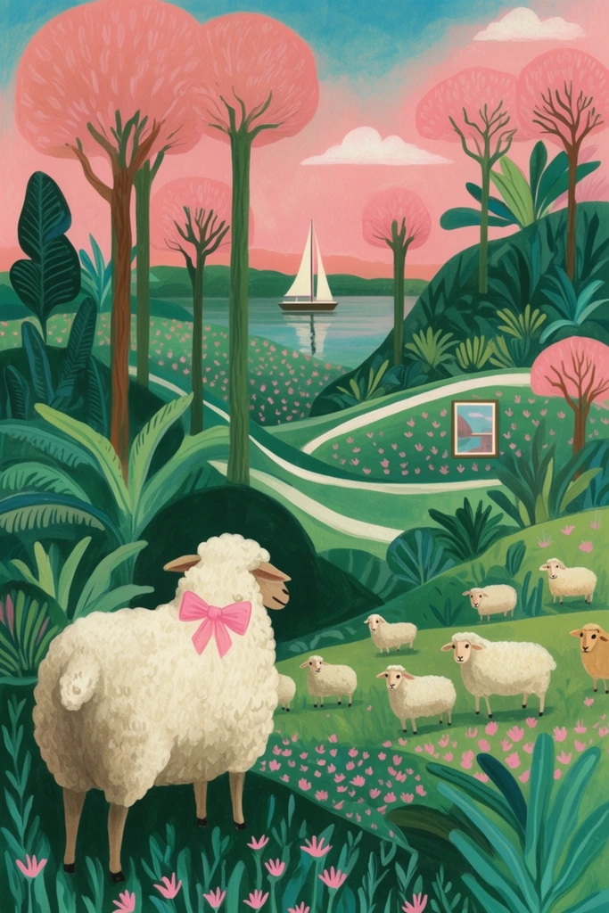 Whimsical Mediterranean Folk Narrative style AI image example 3