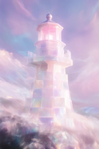 Ethereal Kinetic Iridescence style reference image — soft-focus dreamcore