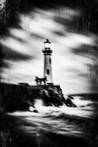 Spectral Kinetic Noir style reference image — ghostly silhouettes