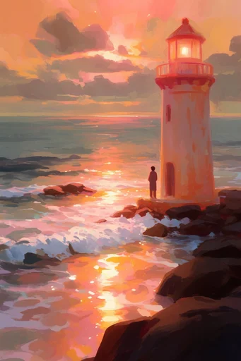 Luminous Ethereal Pastel style reference image — luminous sunset hues
