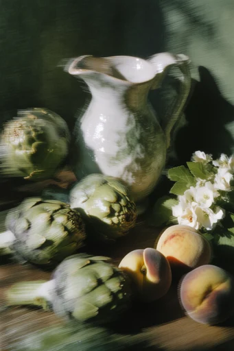 Kinetic Nostalgic Haze style reference image — intentional motion blur