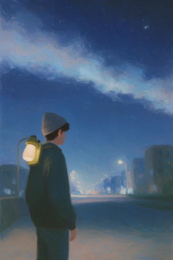 Melancholic Nocturnal Minimalism style reference image — nocturnal palette