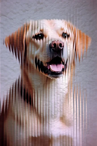Fragmented Optical Surrealism style reference image — optical lenticular effect
