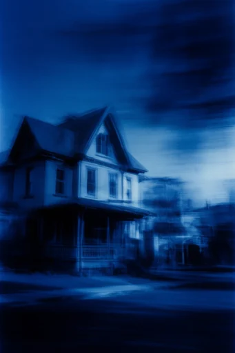 Monochromatic Ethereal Motion style reference image — ghostly silhouettes
