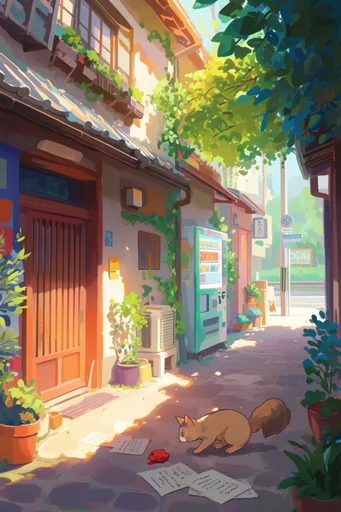 Vibrant Nostalgic Anime style reference image — slice of life