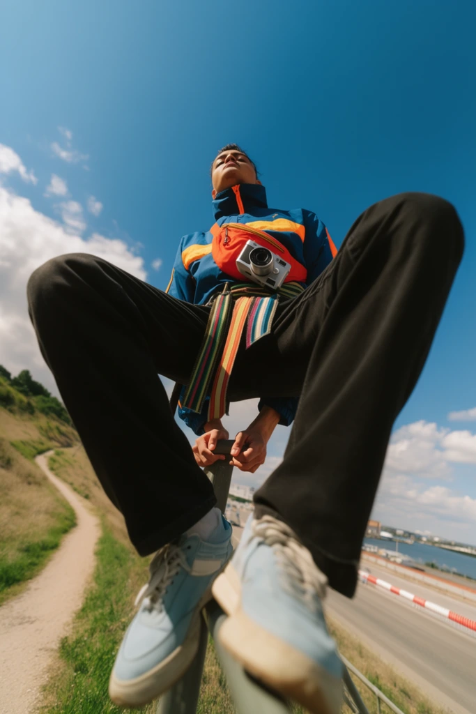 Dynamic Urban Fisheye style AI image example 2