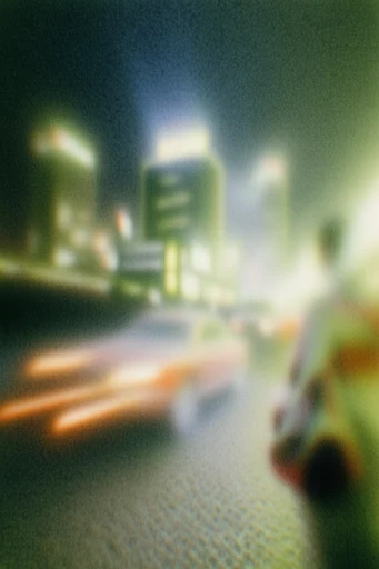 Atmospheric Grainy Abstraction style reference image — heavy film grain