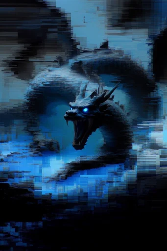 Corrupted Digital Gothic style reference image — high contrast