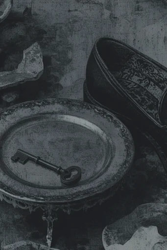 Stark Monochromatic Gothic style reference image — intricate woodcut engraving