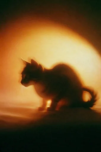 Luminous Amber Silhouette style reference image — translucent texture