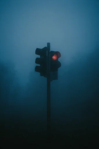 Ethereal Nocturnal Surrealism style reference image — monochromatic blue-green