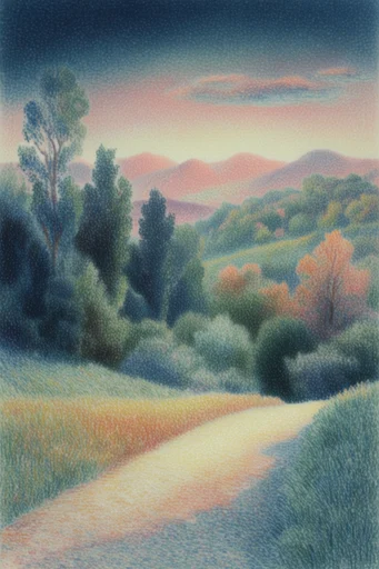 Nostalgic Luminous Landscapes style AI image example 2