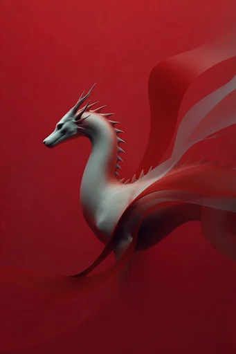 Monochromatic Crimson Avant-Garde style reference image — minimalist avant-garde