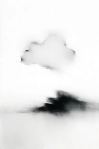 Ethereal Monochrome Motion style reference image — high-contrast black and white
